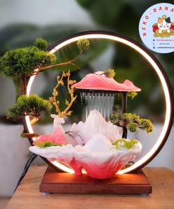 THÁC NƯỚC PHONG THỦY ĐÀ NẴNG HƯU CHIÊU TÀI KÈM VÒNG LED
