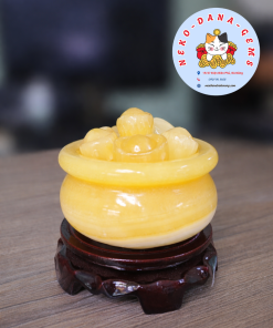 Bát tụ bảo đá hoàng long 10cm