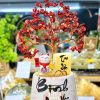 CÂY ĐÁ SAN HÔ ĐỎ TỰ NHIÊN KÈM MÈO THẦN TÀI