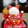 Mèo Thần Tài Khai Trương 17cm Bát Phương Lai Tài Quà Tặng Ý Nghĩa