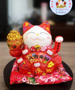 Mèo Thần Tài Khai Trương 17cm Bát Phương Lai Tài Quà Tặng Ý Nghĩa