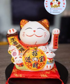 Mèo Thần Tài Khai Trương 20cm Sinh Ý Hưng Long Quà Tặng Ý Nghĩa