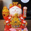 Mèo Thần Tài Khai Trương 25cm Thiên Khách Vạn Lai Quà Tặng Ý Nghĩa