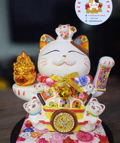 Mèo Thần Tài Khai Trương 25cm mã thượng phát tài