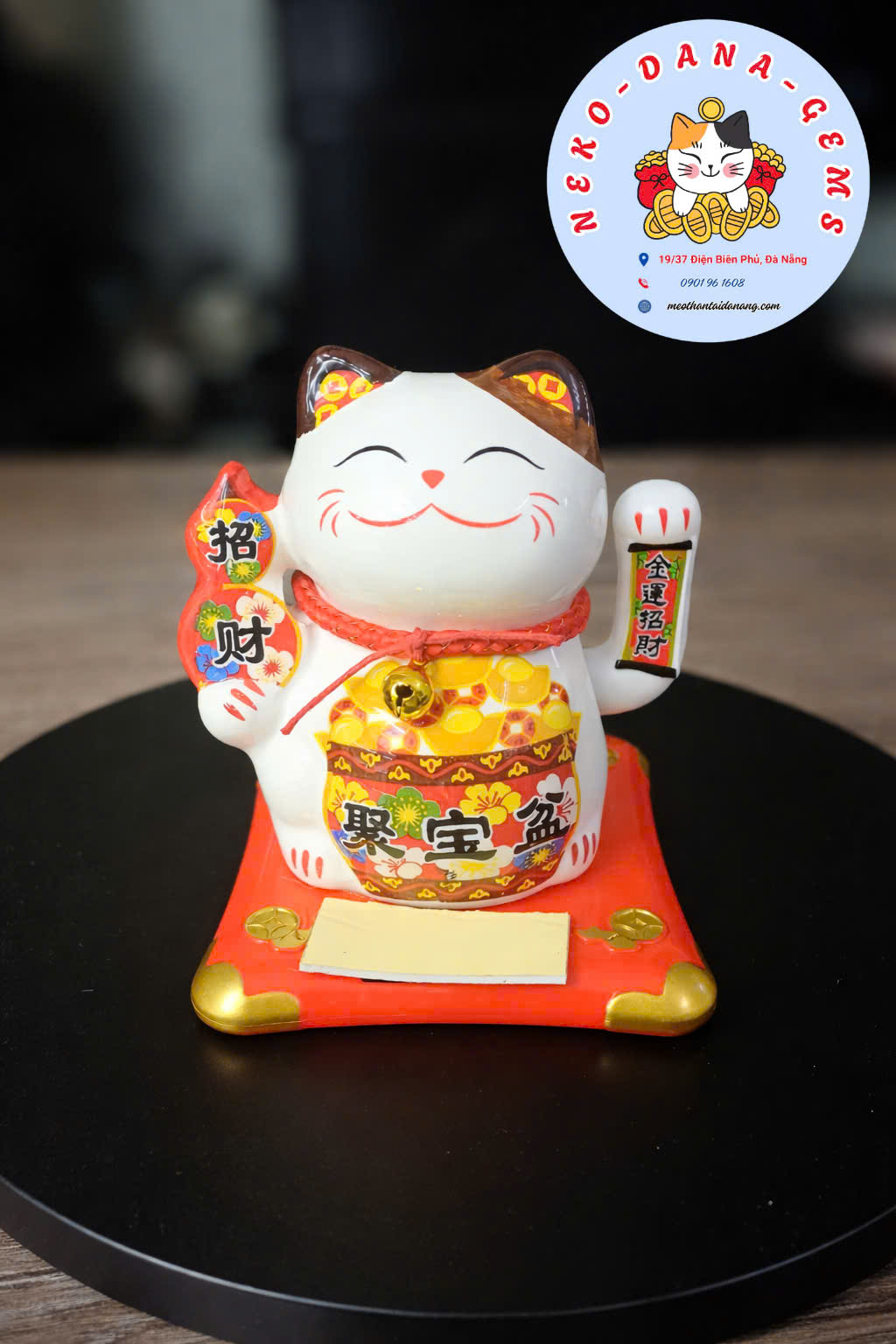 Mèo Thần Tài Kim Vận Chiêu Tài 10cm