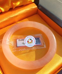 Vòng bản liền thạch anh hồng tự nhiên kèm giấy kiểm đinh