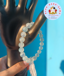 chi tiết Vòng tay đá Aquamarine tự nhiên kèm kiểm định