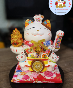 Mèo Thần Tài Khai Trương 20cm mã thượng phát tài