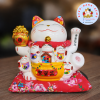 Mèo Thần Tài Khai Trương 20cm ngũ phúc tụ bảo bồn