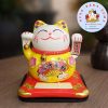 Mèo Thần Tài Tự Vẫy Vạn Sự Cát Tường Vàng 12cm