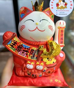 MÈO THẦN TÀI 20CM ĐẾ VƯƠNG ĐỎ SINH Ý HƯNG LONG