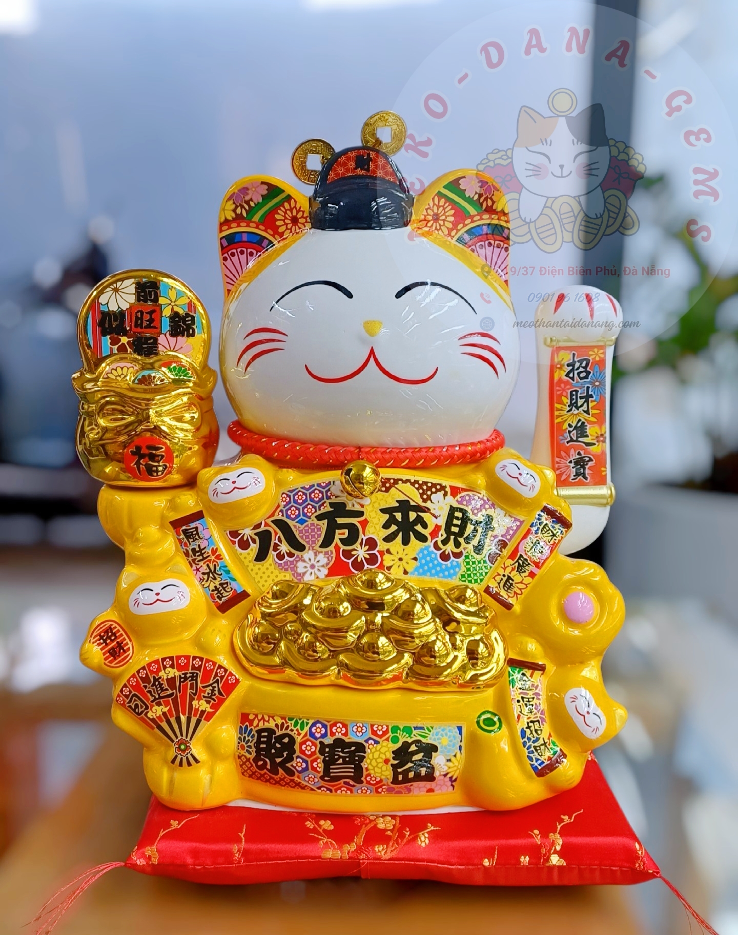 MÈO THẦN TÀI VƯỢNG 32CM TIẾN TRÌNH TỰ CẨM