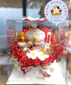SET HỘP KÈM MÈO 26CM BÁT PHƯƠNG LAI TÀI