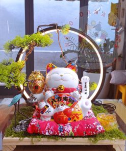 SET VÒNG LED 30CM KÈM MÈO 17CM