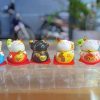 Tượng 5 mèo thần tài ngũ phúc ngũ sắc 5cm