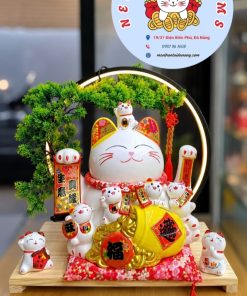 VÒNG LED SIZE 40CM KÈM MÈO ĐẠI 32CM