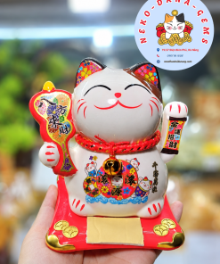 MÈO THẦN TÀI MINI ĐỂ BÀN LÀM VIỆC 10CM TÀI NGUYÊN CUỒN CUỘN